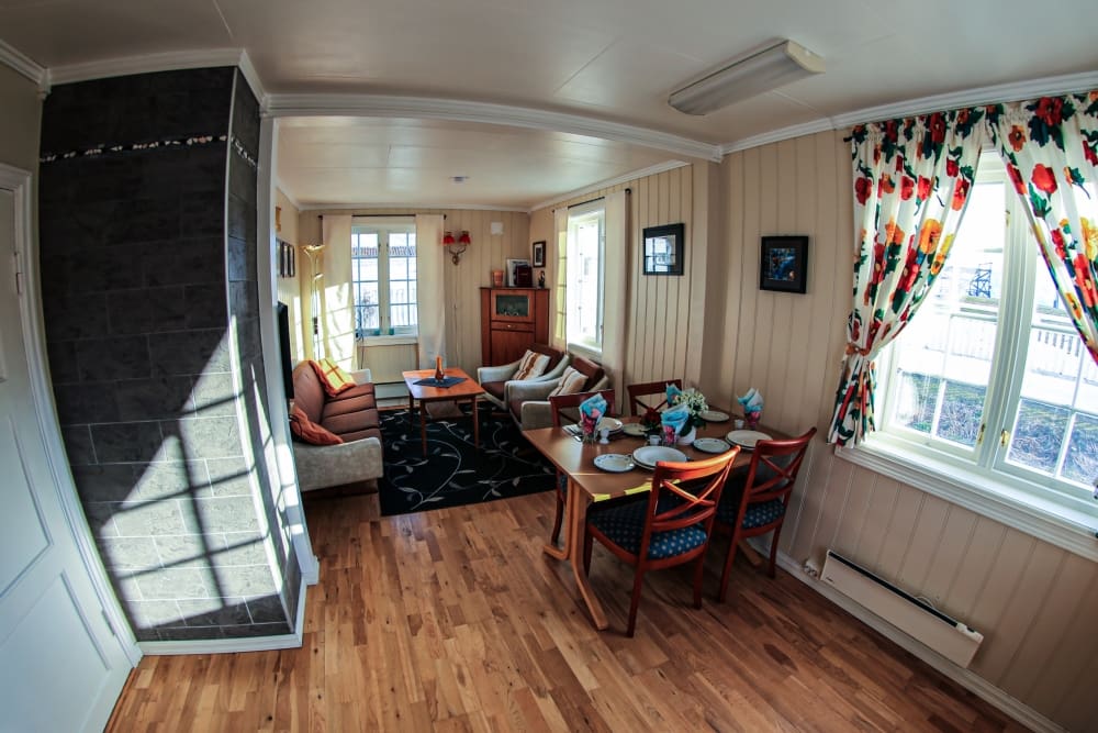 Dining table / living room in 1 floor Messa, holiday house in Nordreisa / Lyngen